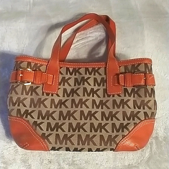 Michael Kors tote bag in brown and orange - Picture 1 of 6